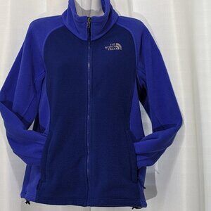 The North Face Sweatshirt Coat Fleece Full Zip Jacket Size Medium Purple/Blue